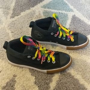 Converse black canvas girls shoes